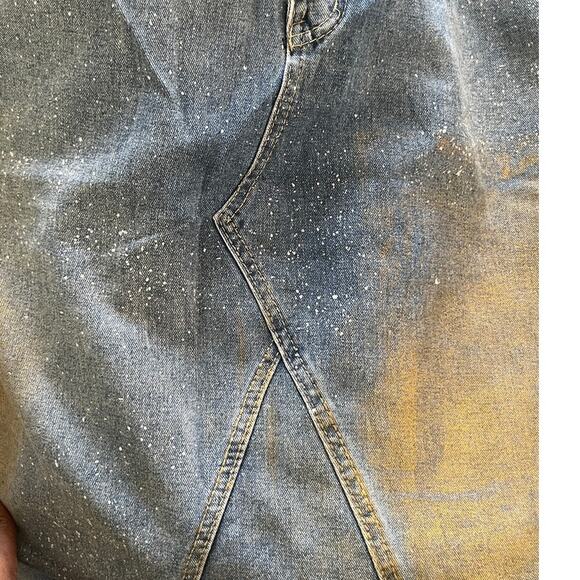 Xplusware Gold Metallic Denim Maxi Skirt – Size Large - Picture 12 of 12